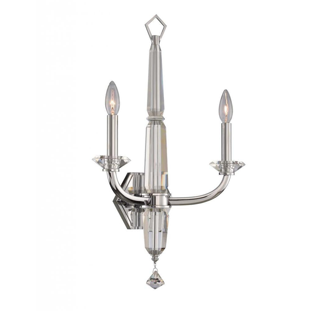 Palermo Luxury Crystal Wall Sconce – Polished Chrome