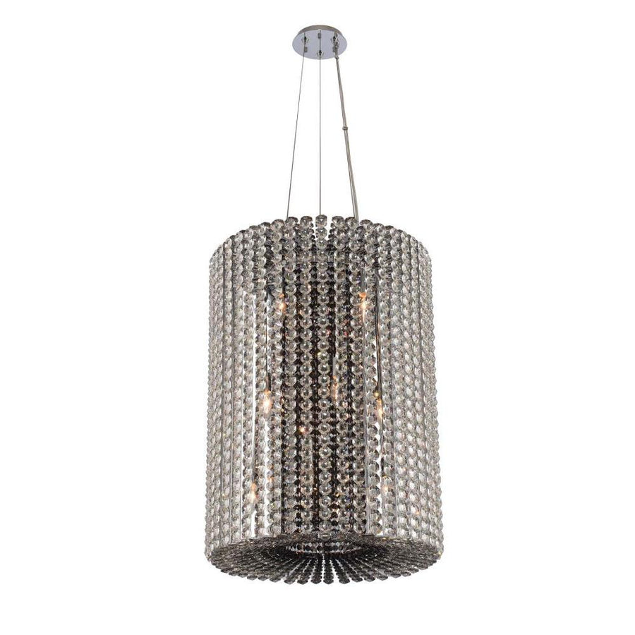 Anello Luxury Crystal Foyer Pendant Chandelier – Polished Chrome