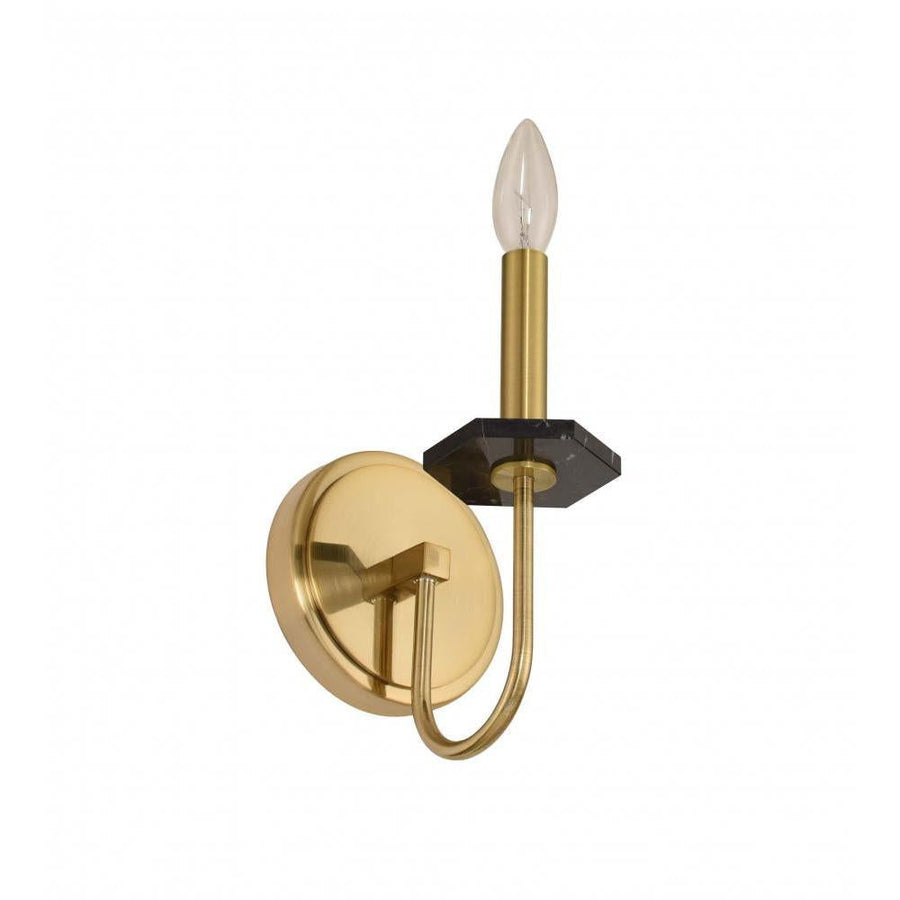 Piedra Luxury Crystal Wall Sconce – Brushed Brass