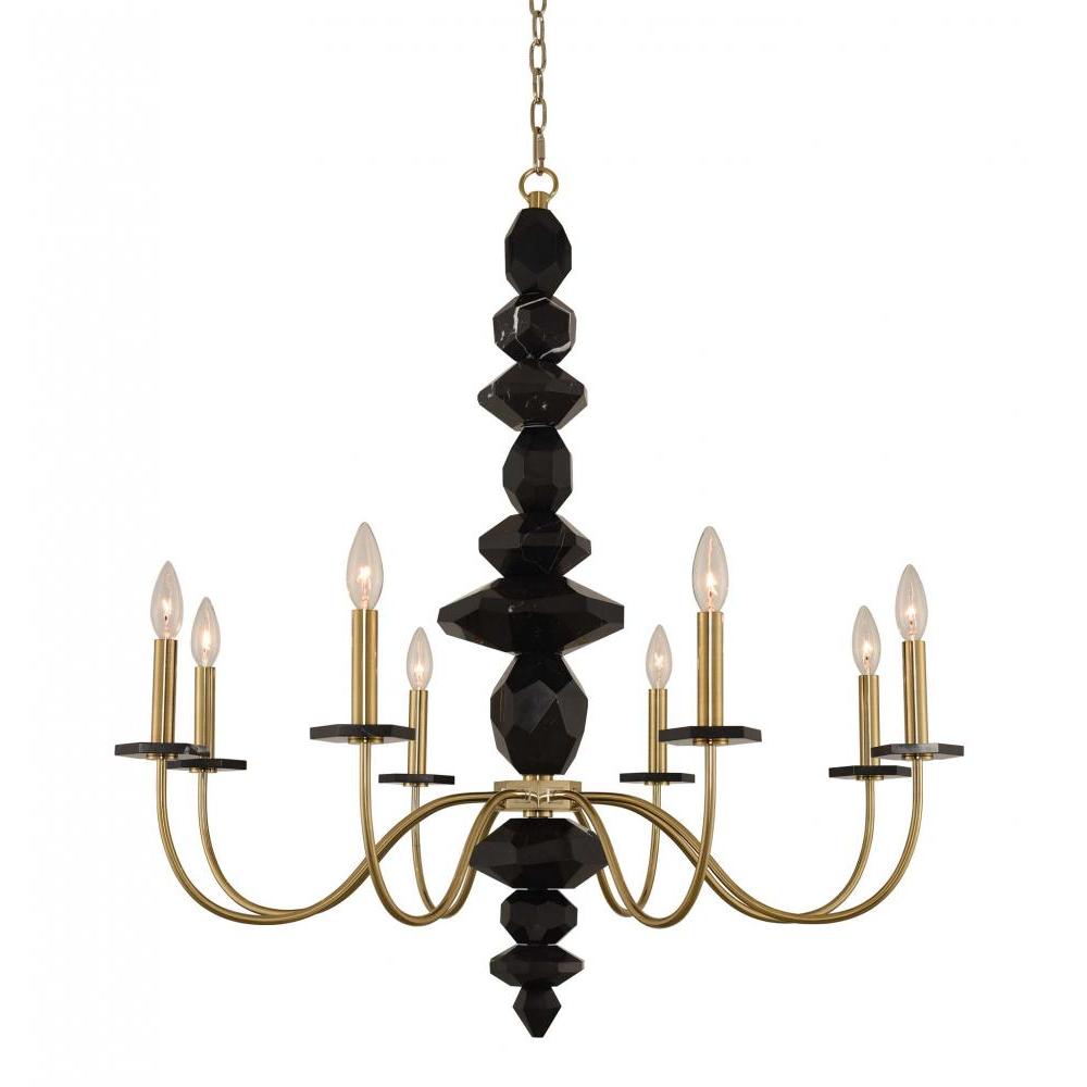 Piedra Luxury Crystal Chandelier – Brushed Brass