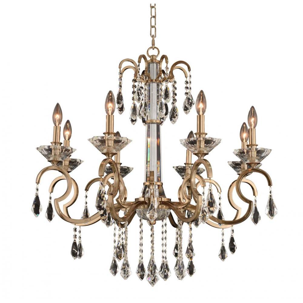 Valencia Luxury Crystal Chandelier – Brushed Champagne Gold