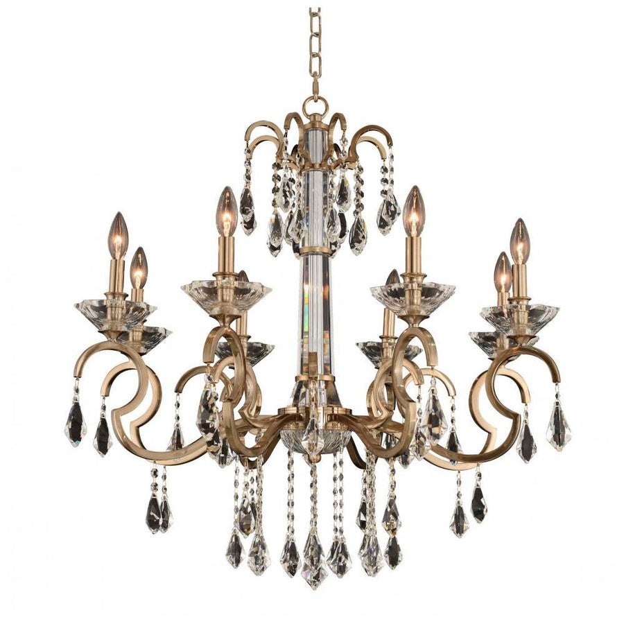 Valencia Luxury Crystal Chandelier – Brushed Champagne Gold