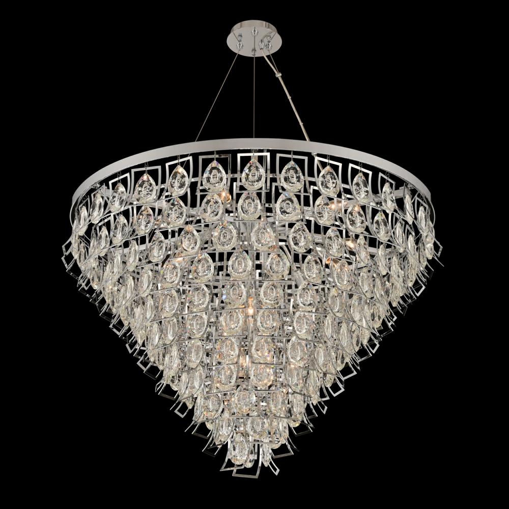 Carmella Luxury Crystal Pendant – Polished Chrome