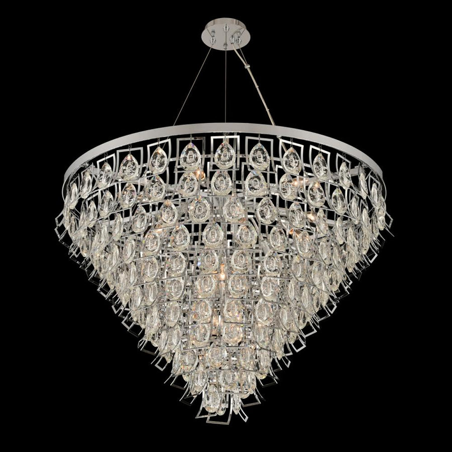 Carmella Luxury Crystal Pendant – Polished Chrome
