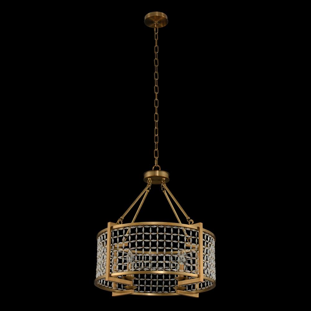 Verona Luxury Crystal Pendant – Brushed Pearlized Brass