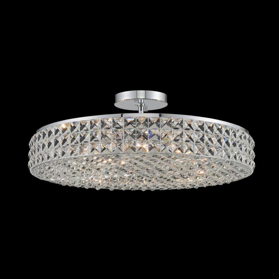 Loro Luxury Crystal Flush Mount Light – Polished Chrome