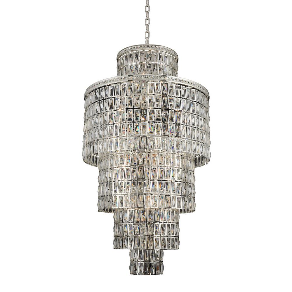 Kasturi Luxury Crystal Pendant – Polished Silver