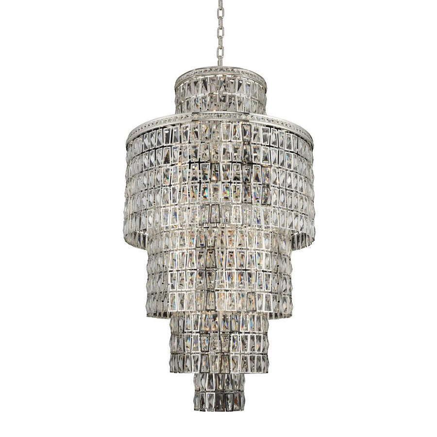Kasturi Luxury Crystal Pendant – Polished Silver