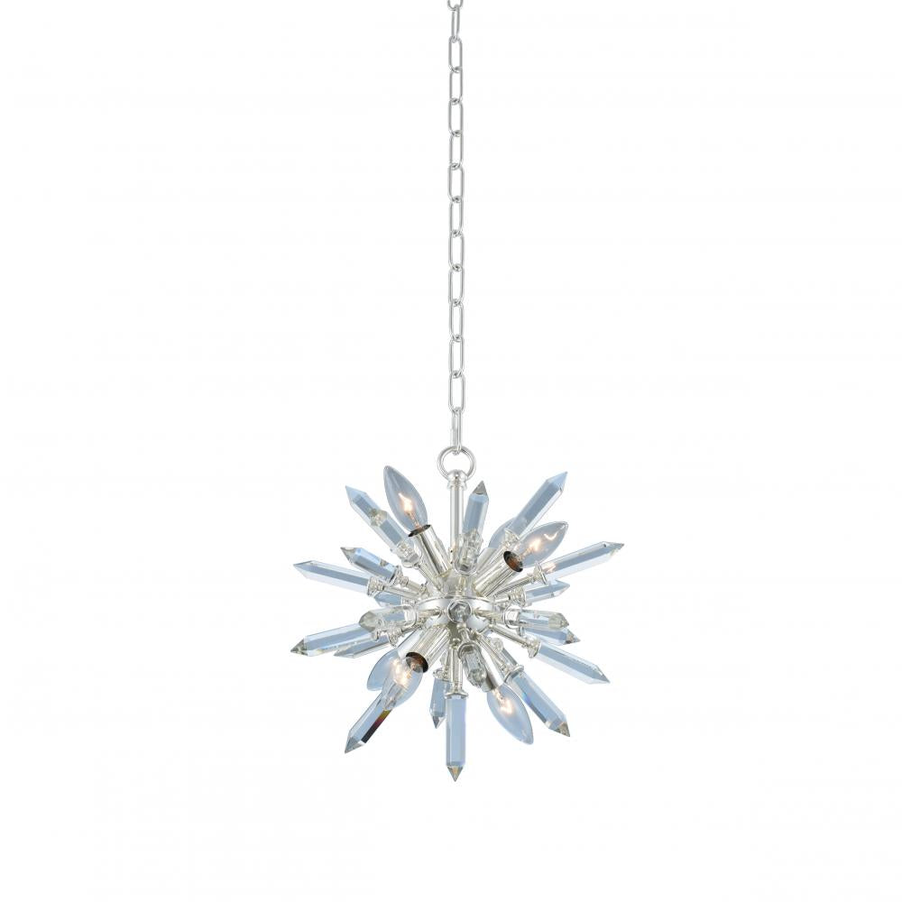 Angelo Mini Pendant Spiky Firenze Crystal Sputnik – Polished Silver