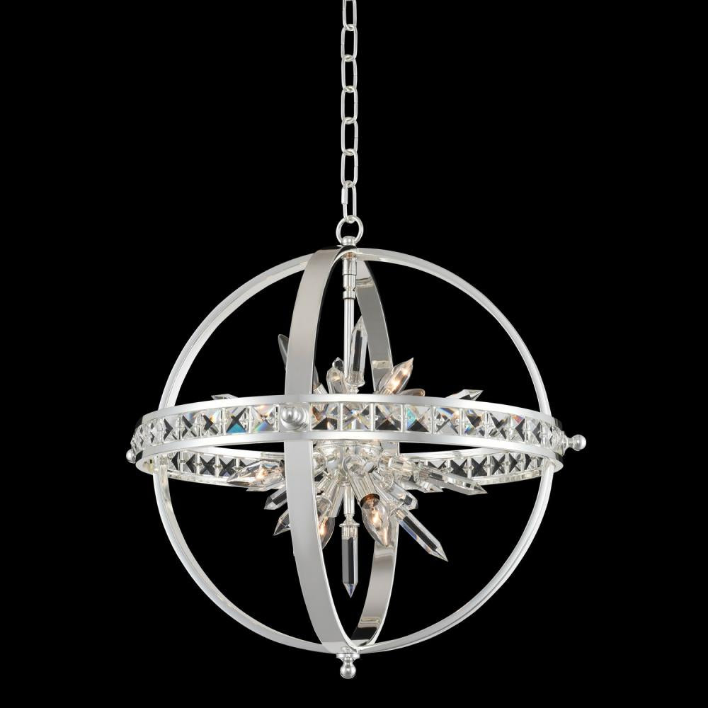 Angelo Luxury Crystal Pendant – Polished Silver