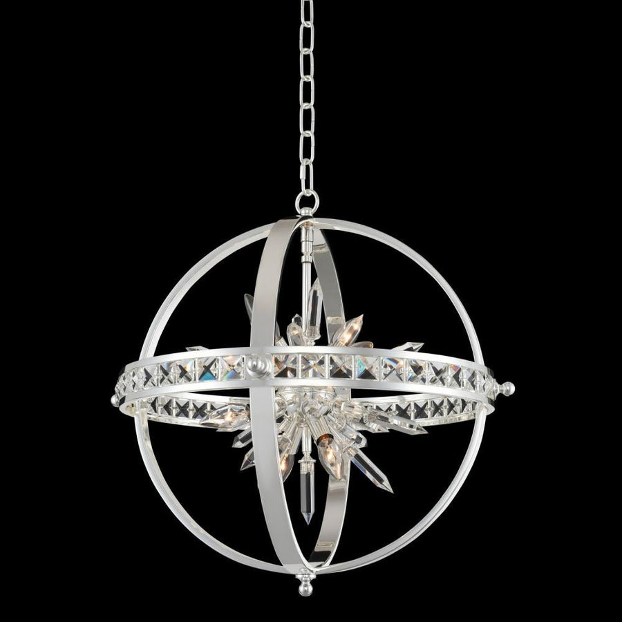 Angelo Luxury Crystal Pendant – Polished Silver