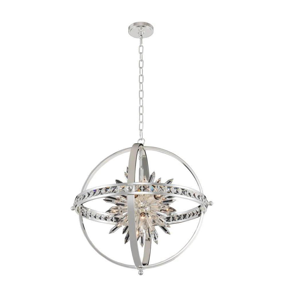 Angelo Luxury Crystal Pendant – Polished Silver