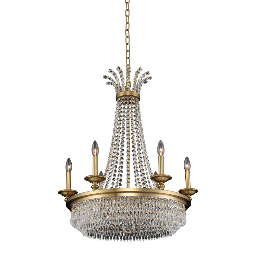 Tavo Luxury Crystal Chandelier – Winter Brass
