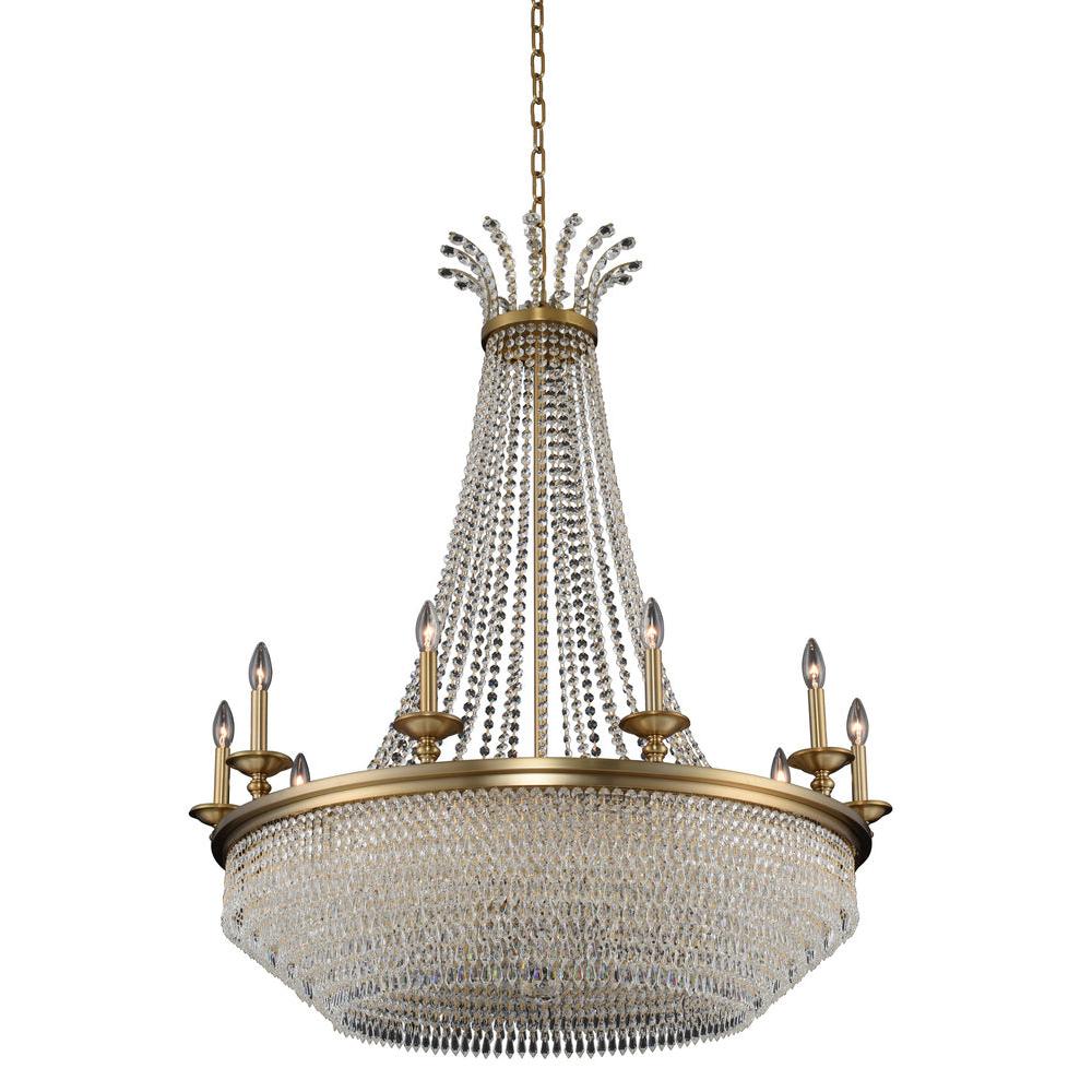 Tavo Luxury Crystal Chandelier – Winter Brass