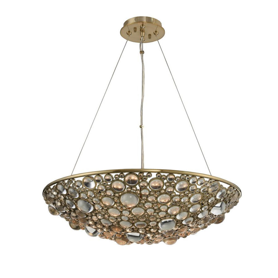 Ciottolo Luxury Crystal Pendant – Brushed Champagne Gold