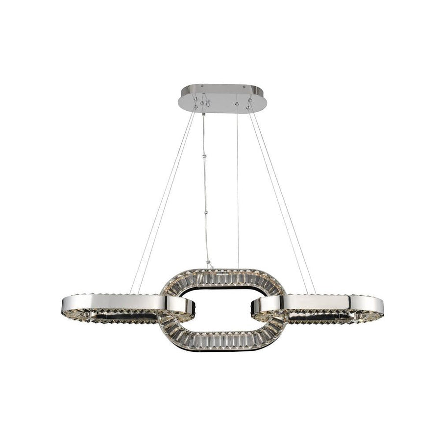 Catena Luxury Crystal Island Candelier – Polished Chrome
