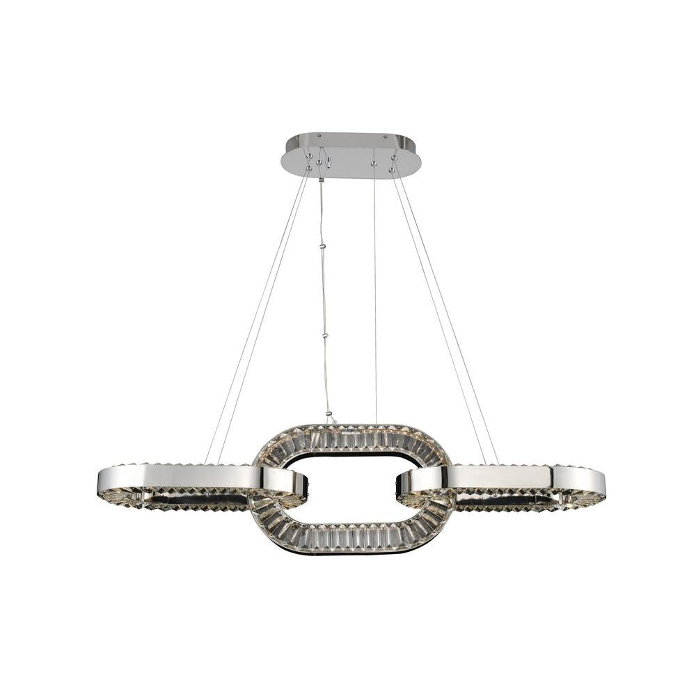 Catena Luxury Crystal Island Candelier – Polished Chrome