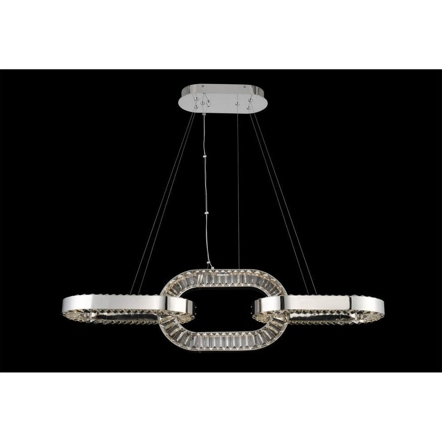 Catena Luxury Crystal Island Candelier – Polished Chrome