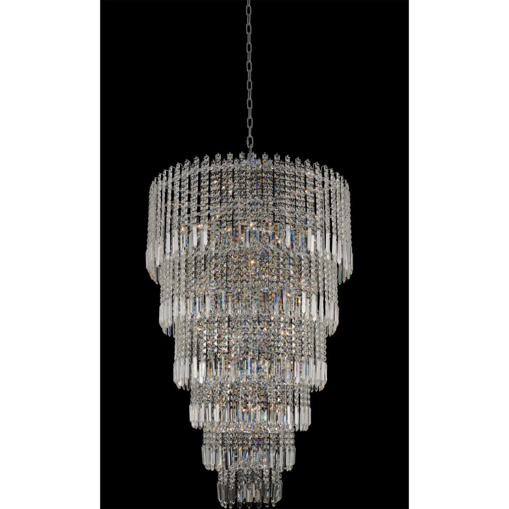 Pandoro Luxury Crystal Island Candelier – Polished Chrome