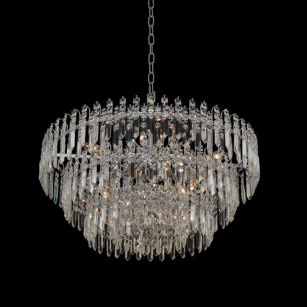 Pandoro Luxury Crystal Pendant – Polished Chrome