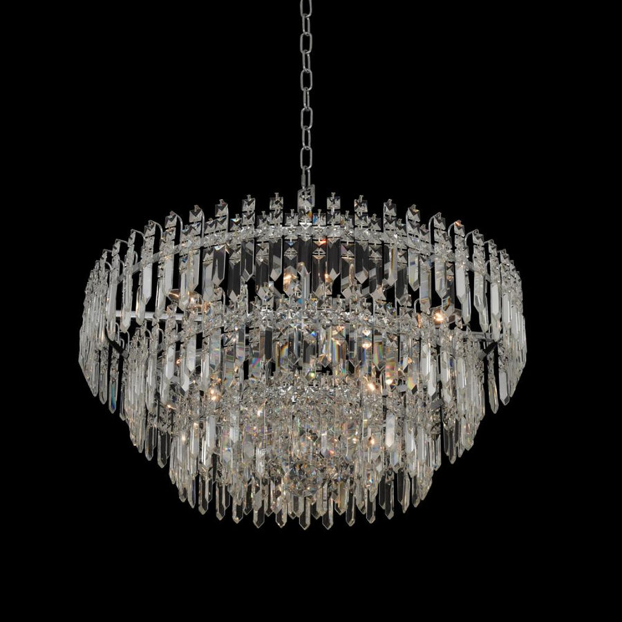 Pandoro Luxury Crystal Pendant – Polished Chrome
