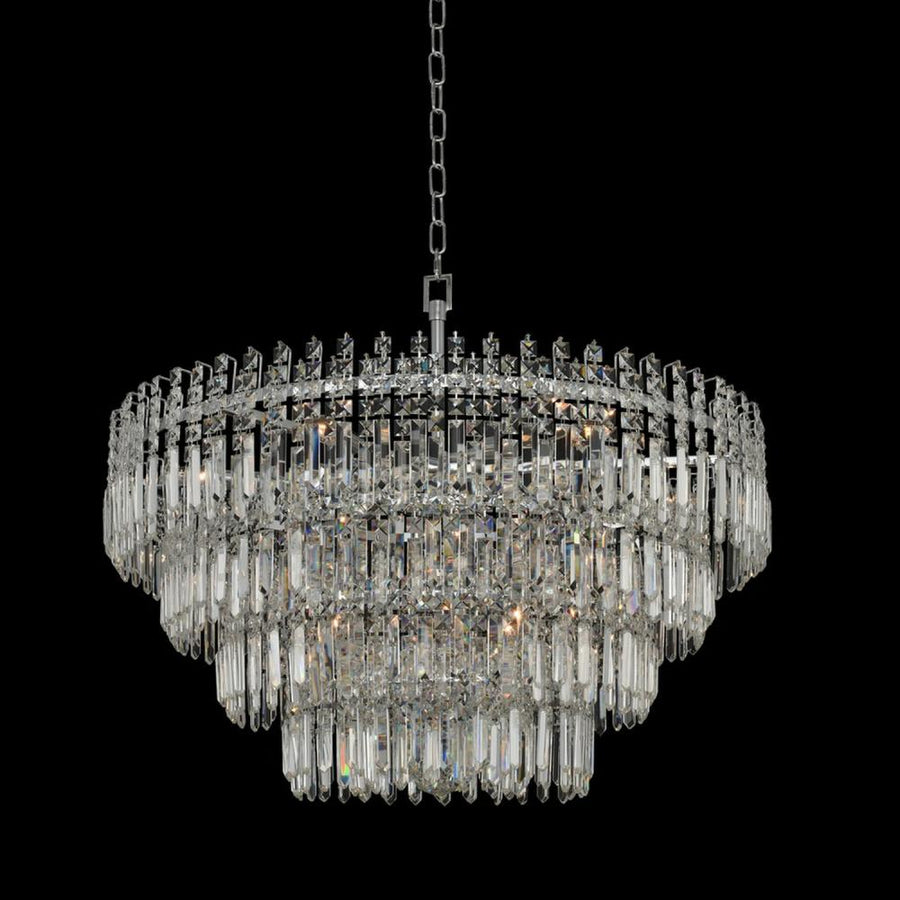 Pandoro Luxury Crystal Pendant – Polished Chrome