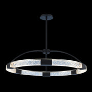 Athena 32" Pendant – Two Tone Matte Black And Polished Nickel by Allegri Crystal
