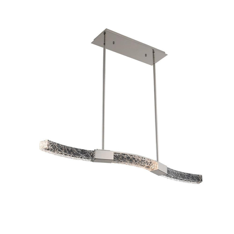 Athena Luxury Crystal Island Candelier – Polished Nickel