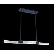 Athena 40" LED Island – Two Tone Matte Black And Polished Nickel by Allegri Crystal