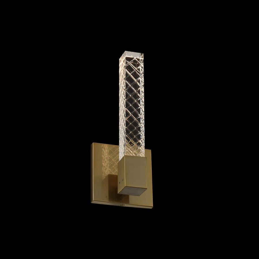 Apollo Luxury Crystal ADA Wall Sconce – Brushed Champagne Gold