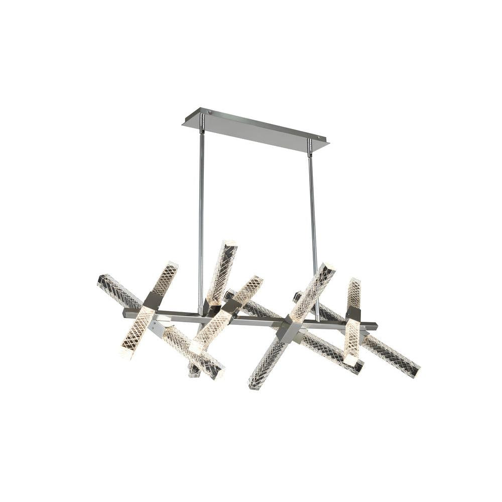 Apollo Luxury Crystal Island Chandelier – Polished Chrome
