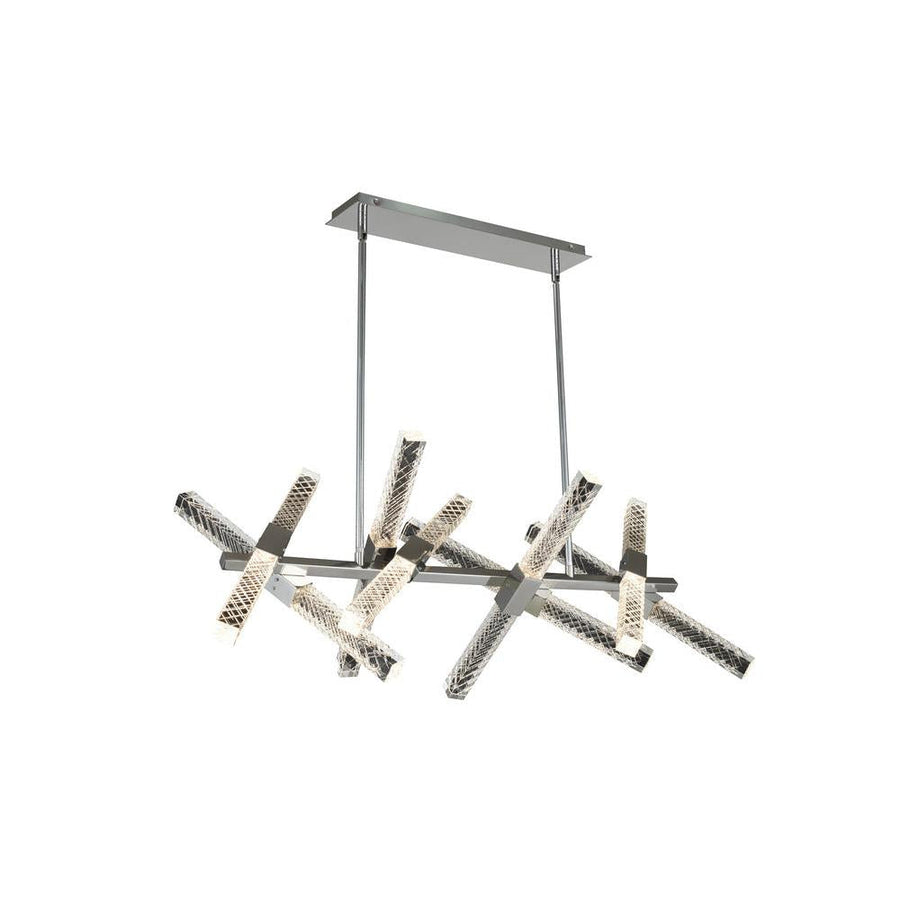 Apollo Luxury Crystal Island Chandelier – Polished Chrome