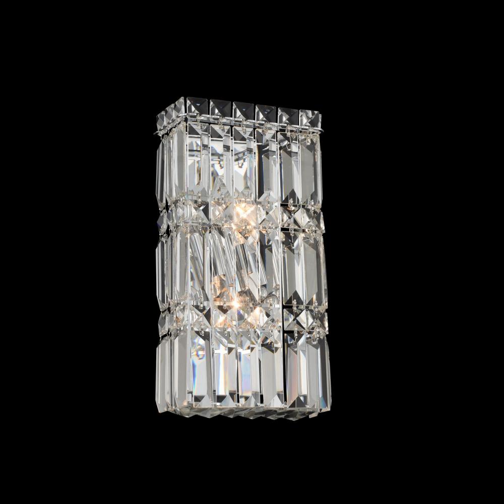 Rettangolo Luxury Crystal Wall Sconce – Polished Chrome