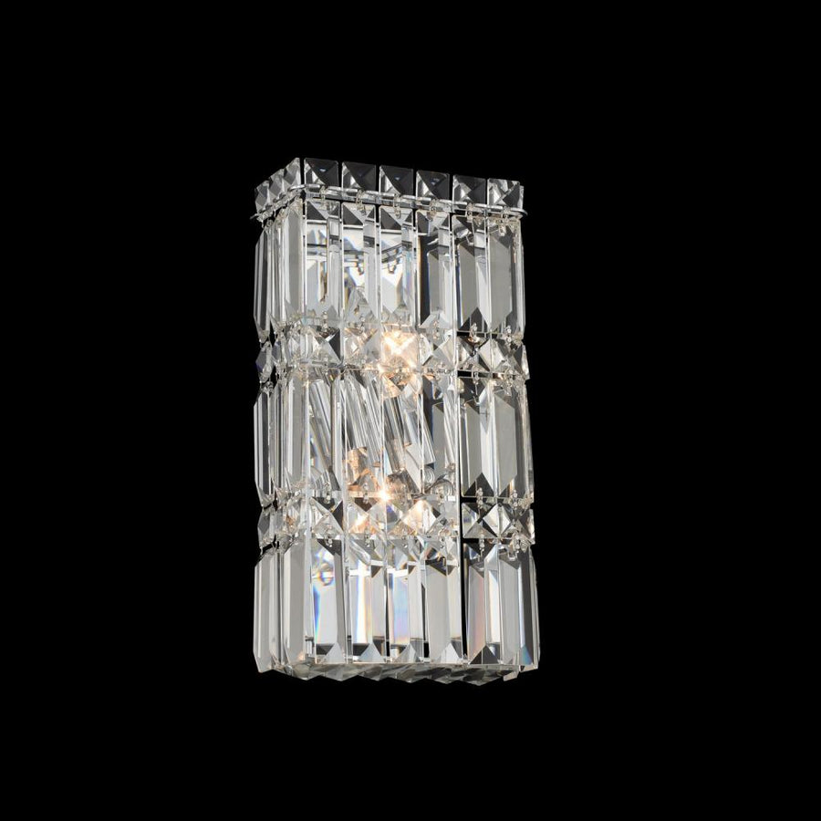 Rettangolo Luxury Crystal Wall Sconce – Polished Chrome