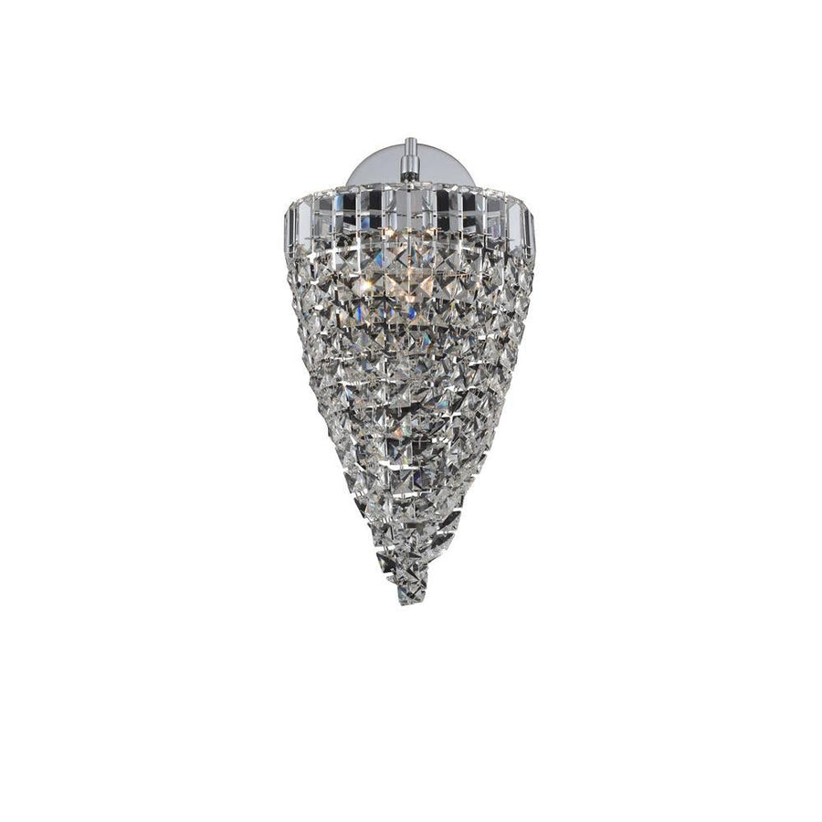 Mira Luxury Crystal Wall Sconce – Polished Chrome