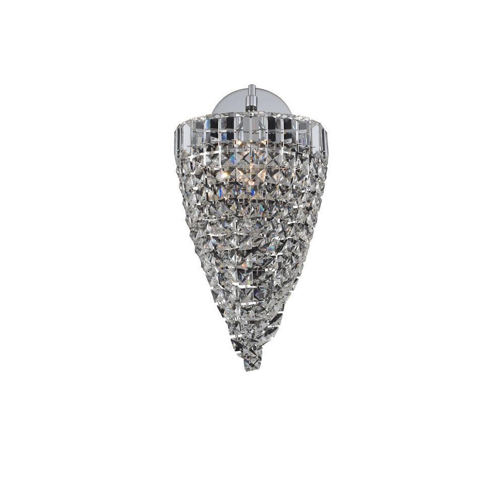 Mira Luxury Crystal Wall Sconce – Polished Chrome