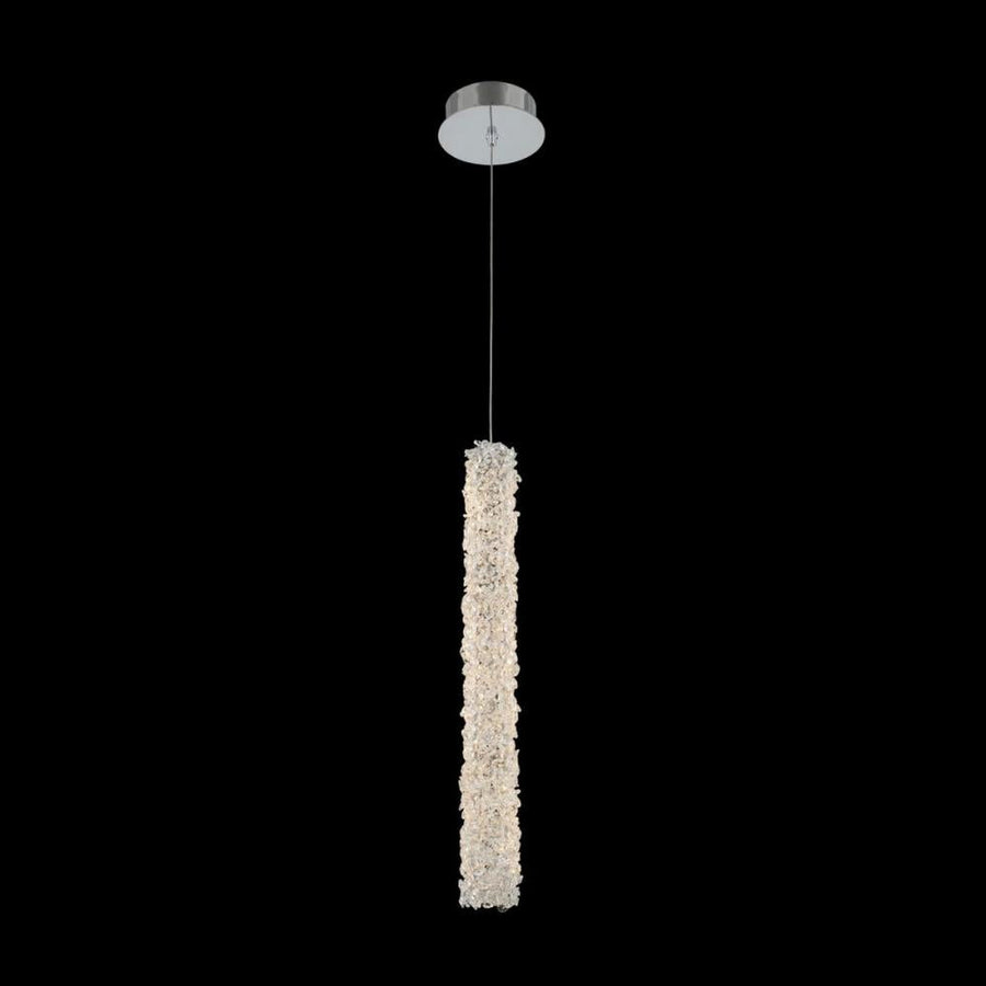Lina Luxury Crystal Pendant – Polished Chrome