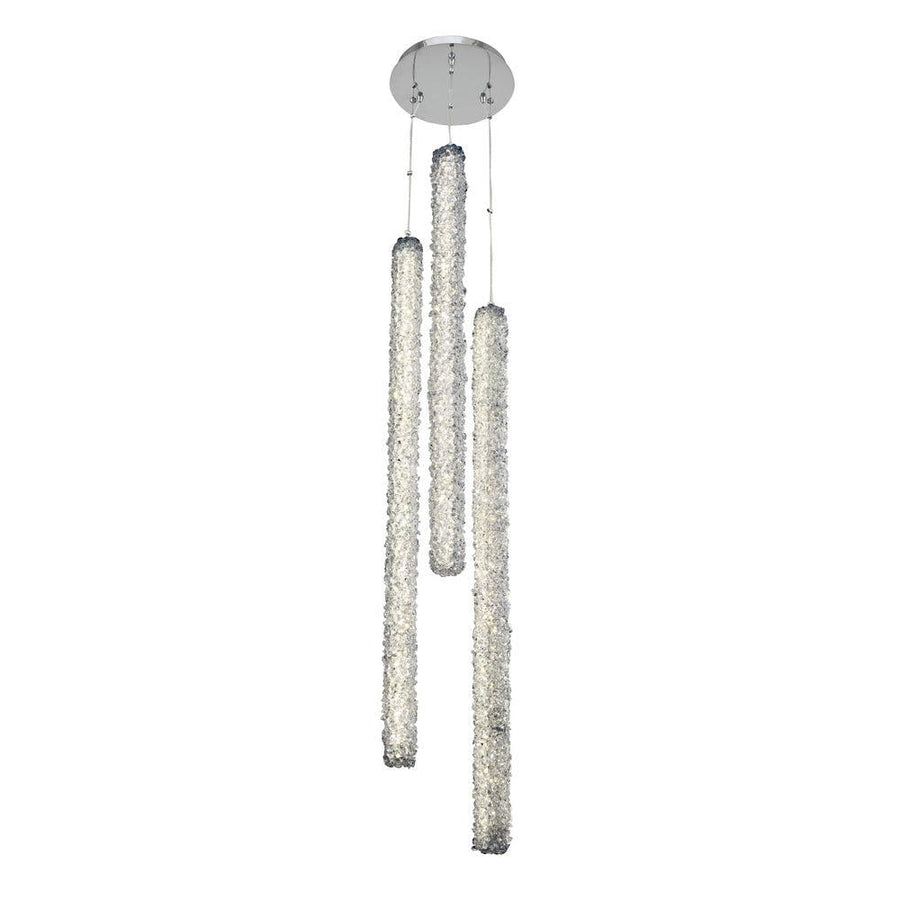 Lina Luxury Crystal Island Candelier – Polished Chrome