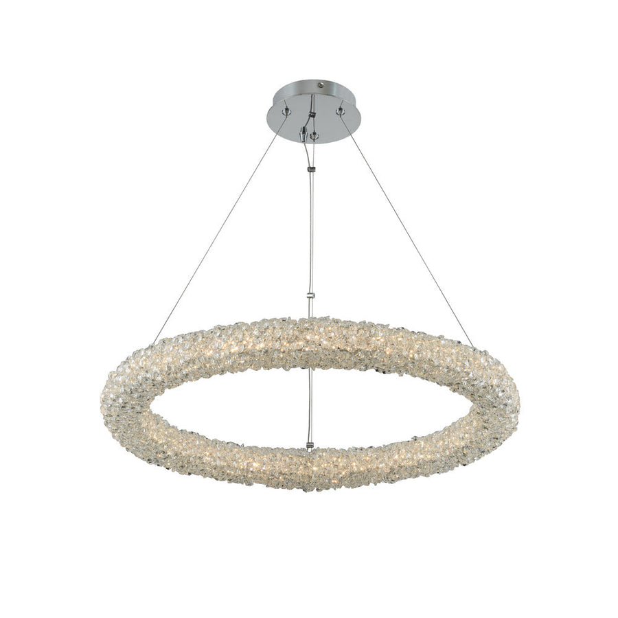 Lina Luxury Crystal Pendant – Polished Chrome