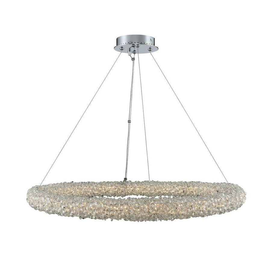 Lina Luxury Crystal Pendant – Polished Chrome