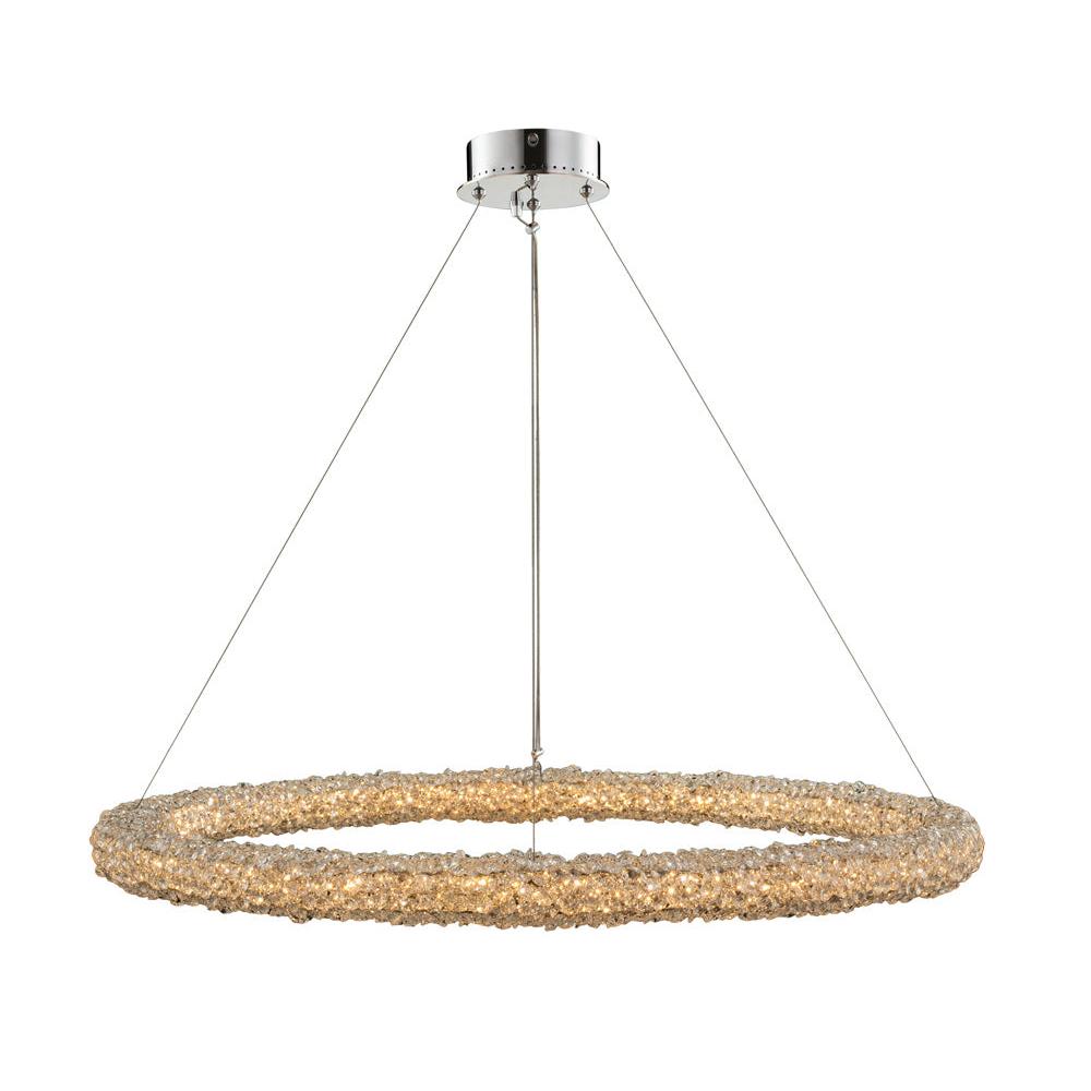 Lina 38" Pendant – Polished Chrome by Allegri Crystal