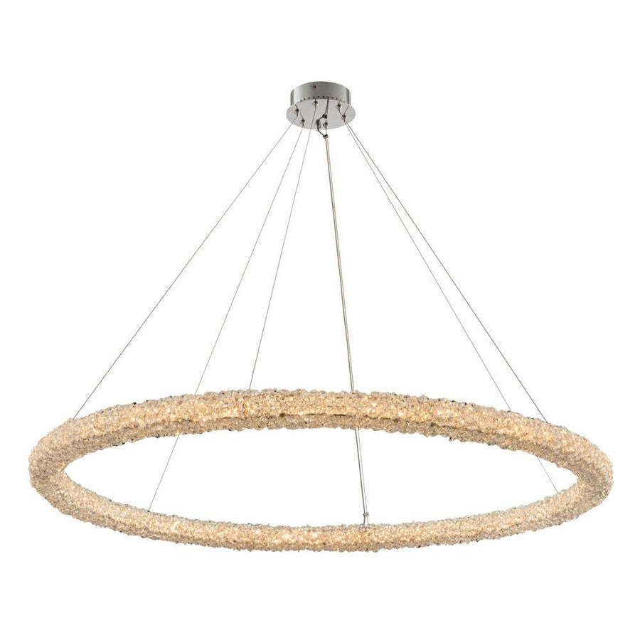 Lina Luxury Crystal Pendant – Polished Chrome