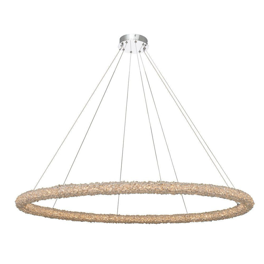 Lina Luxury Crystal Pendant – Polished Chrome