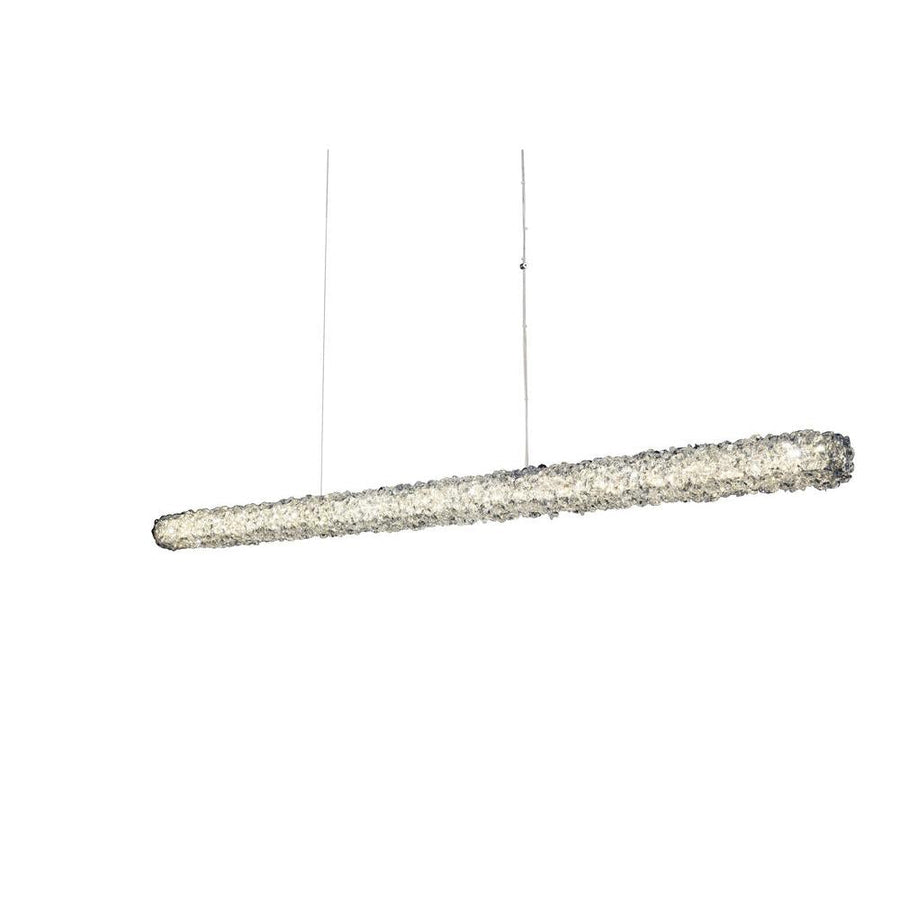 Lina Luxury Crystal Island Candelier – Polished Chrome