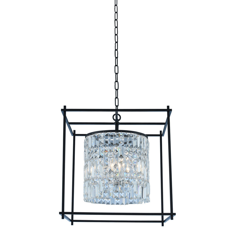 Joni Luxury Crystal Pendant – Matte Black