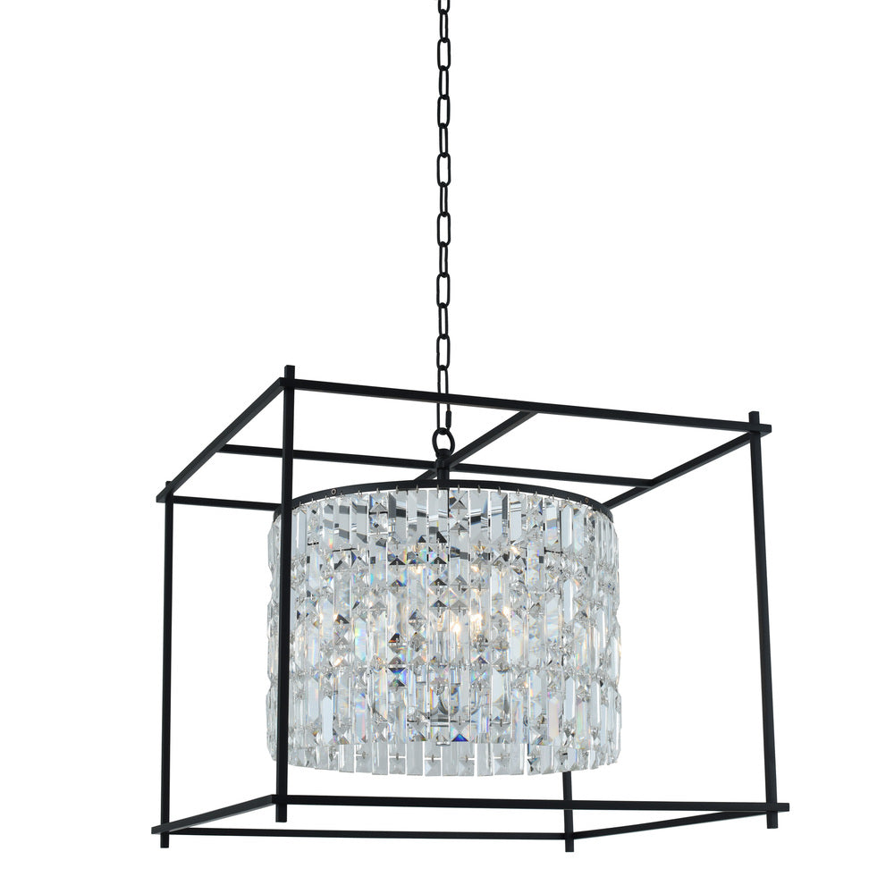 Joni Luxury Crystal Pendant – Matte Black