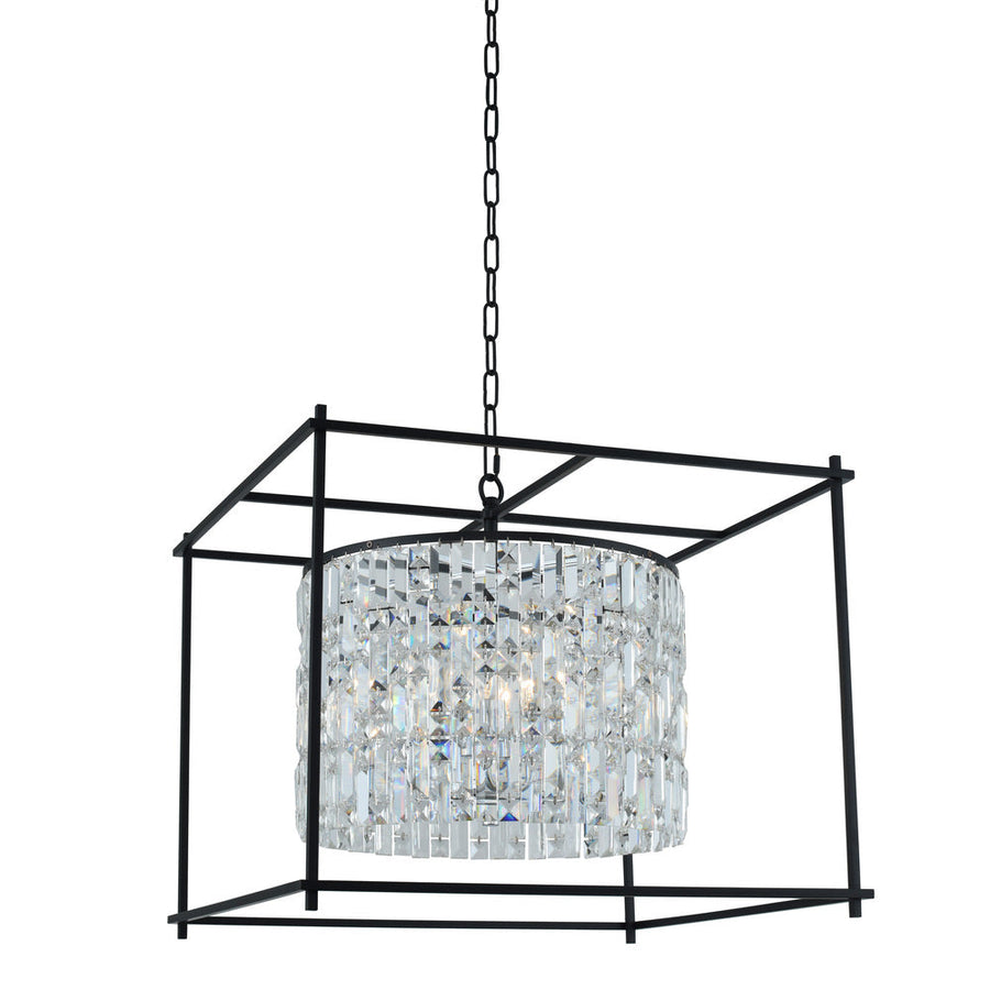 Joni Luxury Crystal Pendant – Matte Black