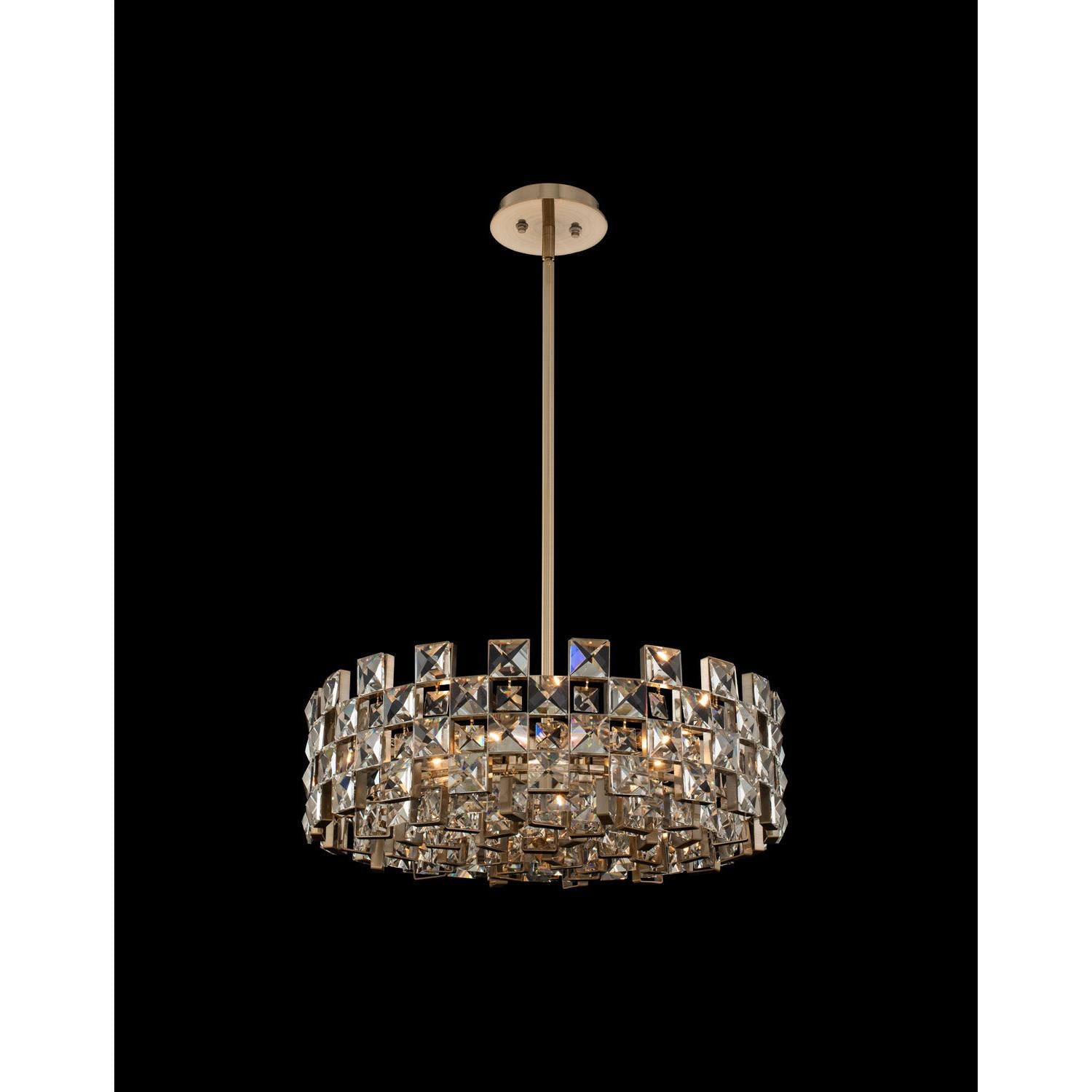 Piazze 29" Pendant – Brushed Champagne Gold by Allegri Crystal