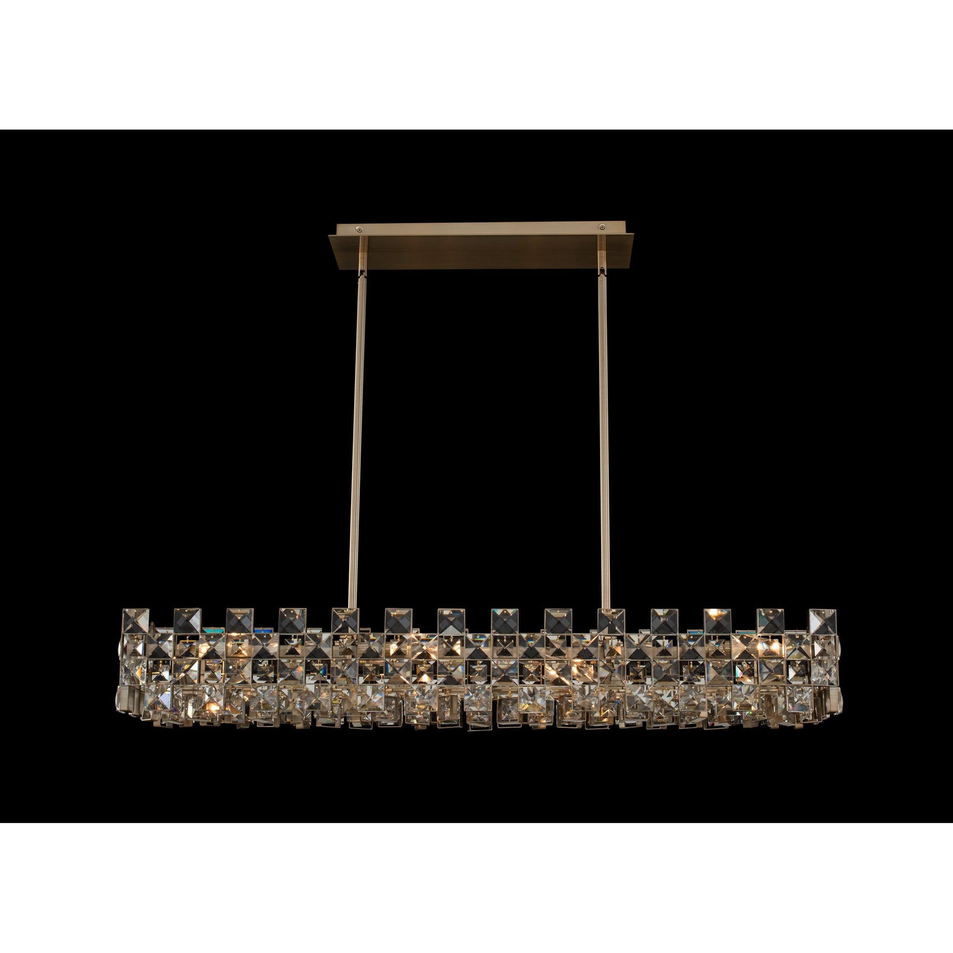 Piazze 44" Island – Brushed Champagne Gold by Allegri Crystal