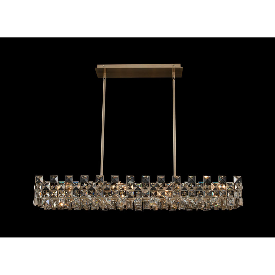 Piazze 44" Island – Brushed Champagne Gold by Allegri Crystal
